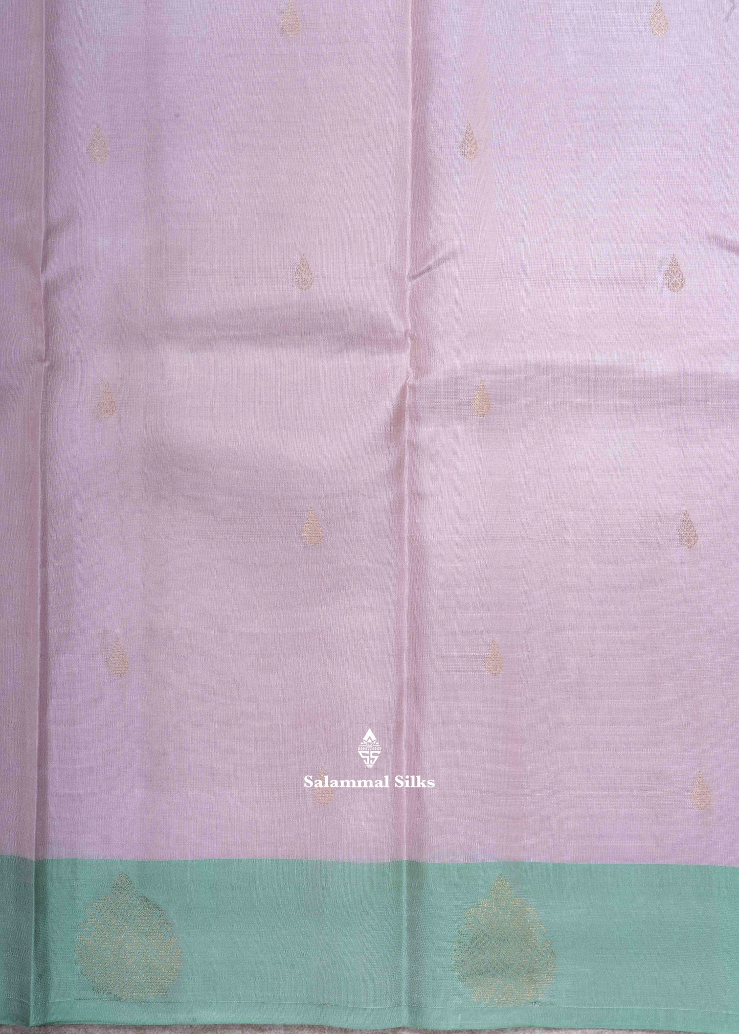 Kanjivaram Pure Silk Saree Cream With Green White Blouse