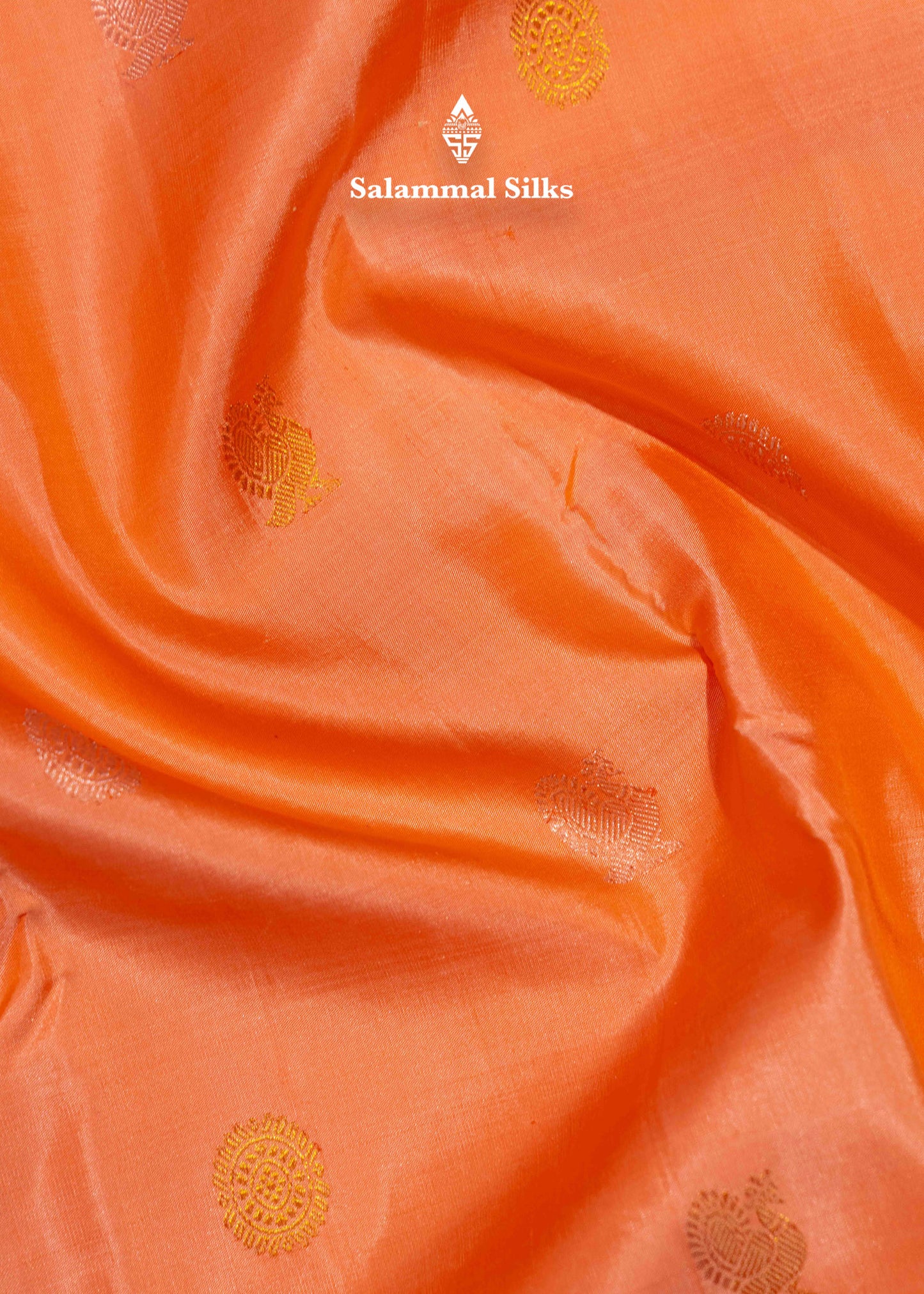 Peach Colour Kanjivaram Pure Silk Saree WithOut Border