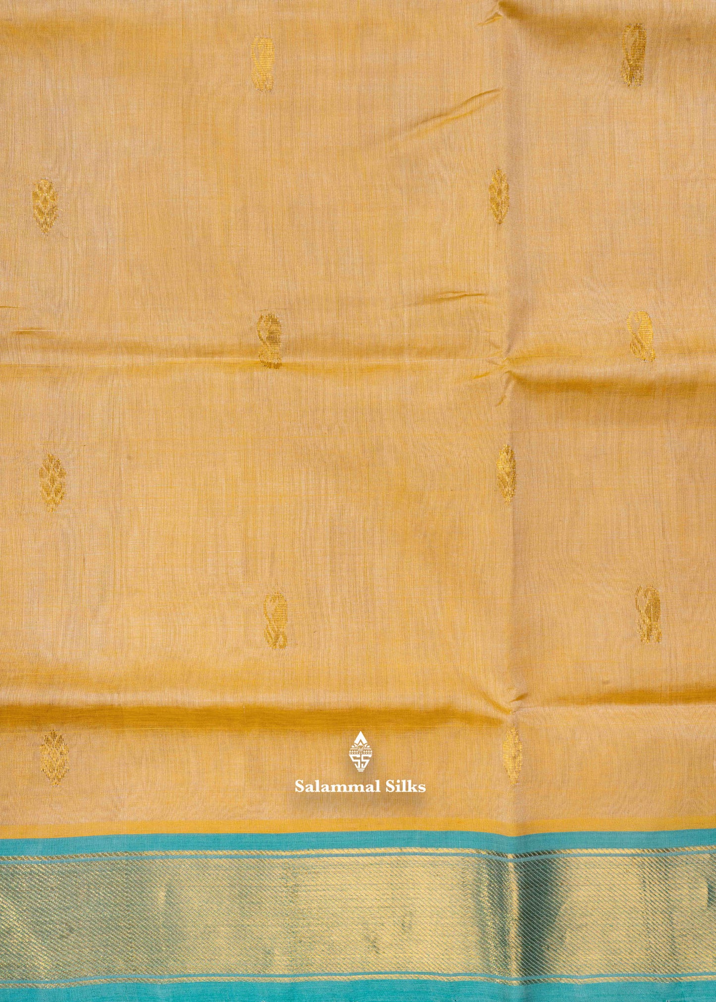 Sandal Pure Silk Cotton Saree With Neon Green Blouse