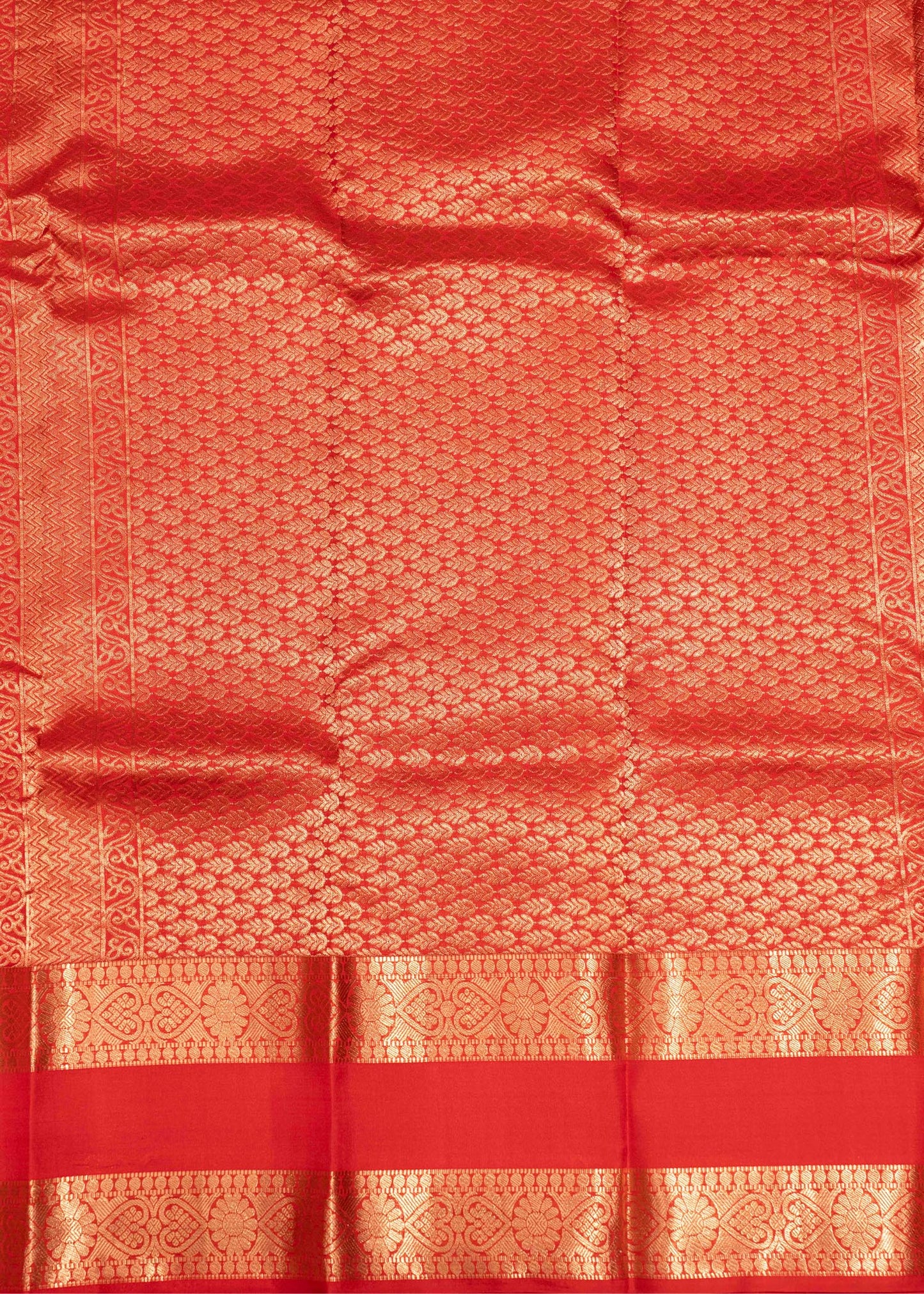 Red Colour Pure Kanjivaram Silk Saree With Double Border