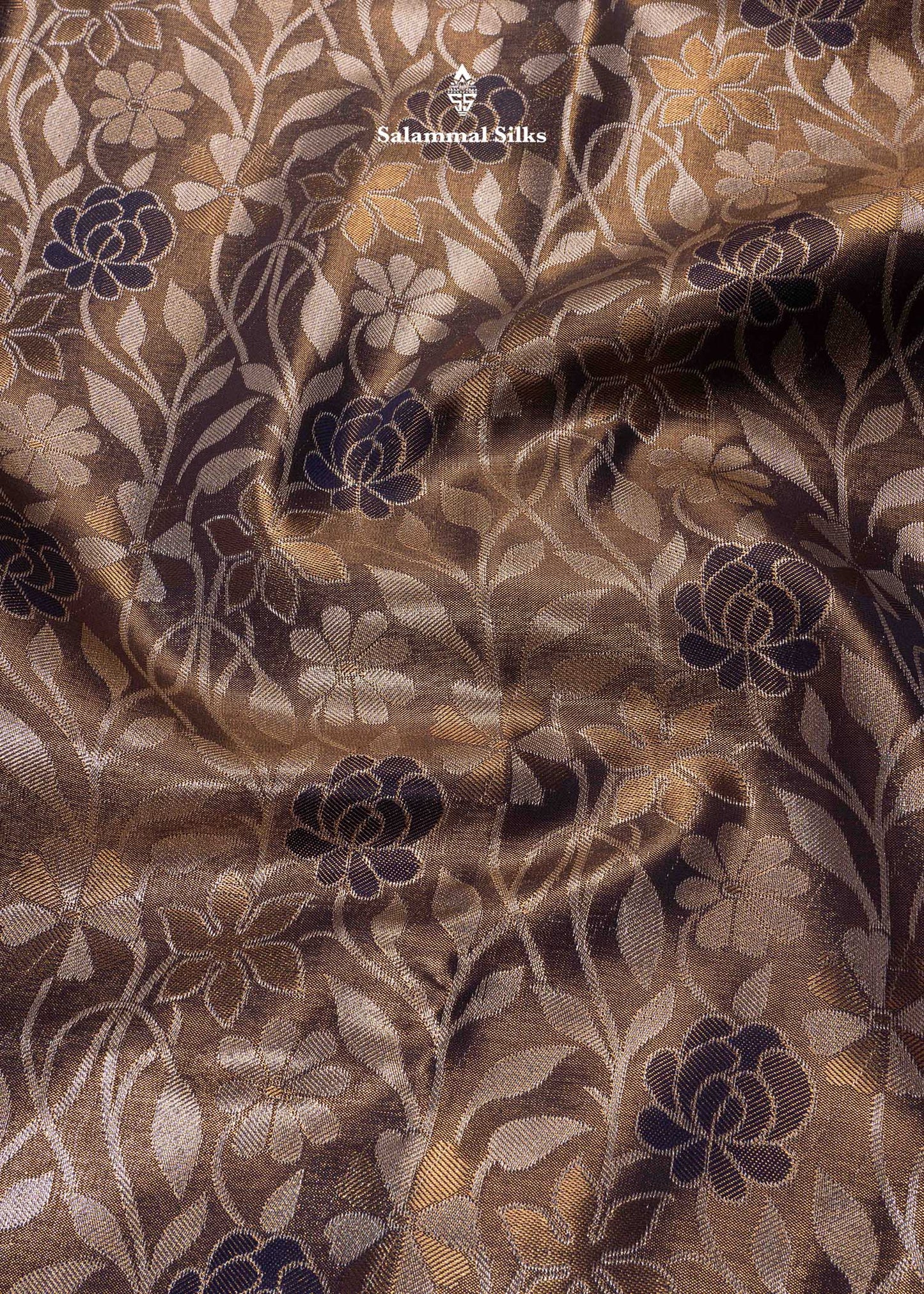 Olive Violet Fancy Semi Silk Saree