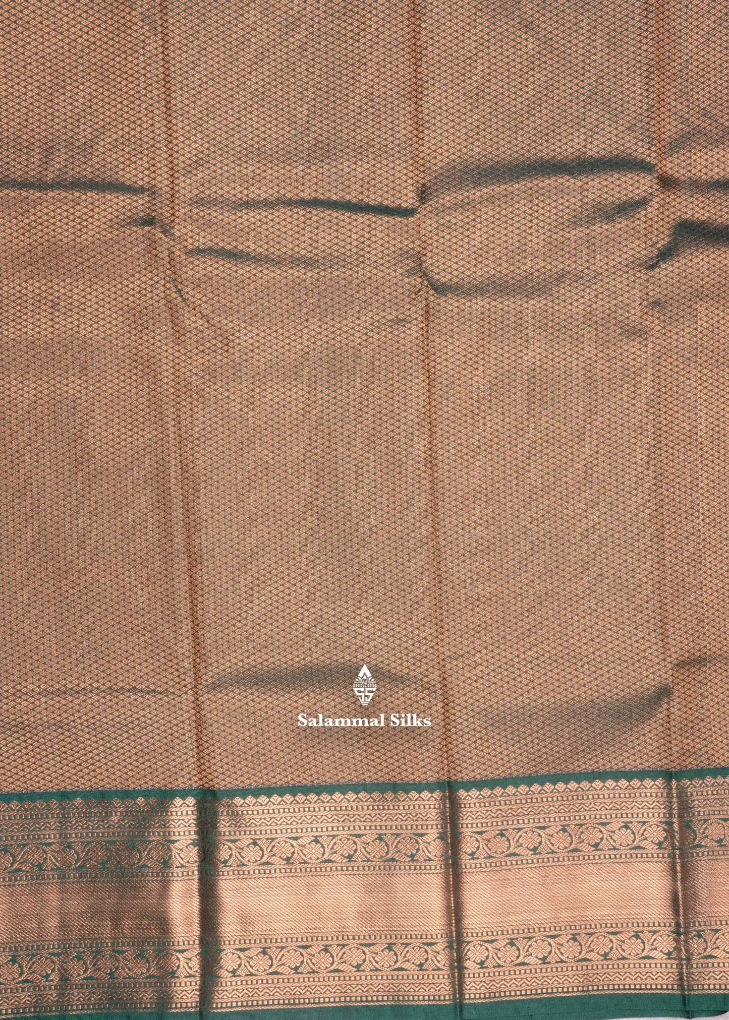 Chilly Red Colour Semi Silk Saree With Copper Zari Bottle Green Border