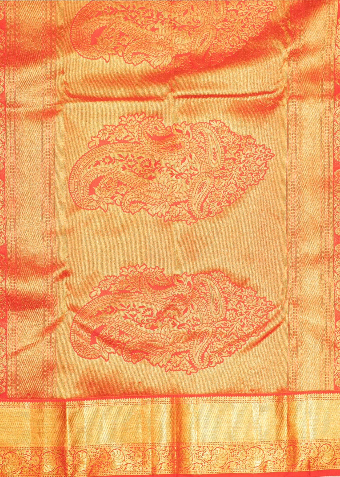 Red Colour Kanjivaram Pure Silk Saree With Self Border