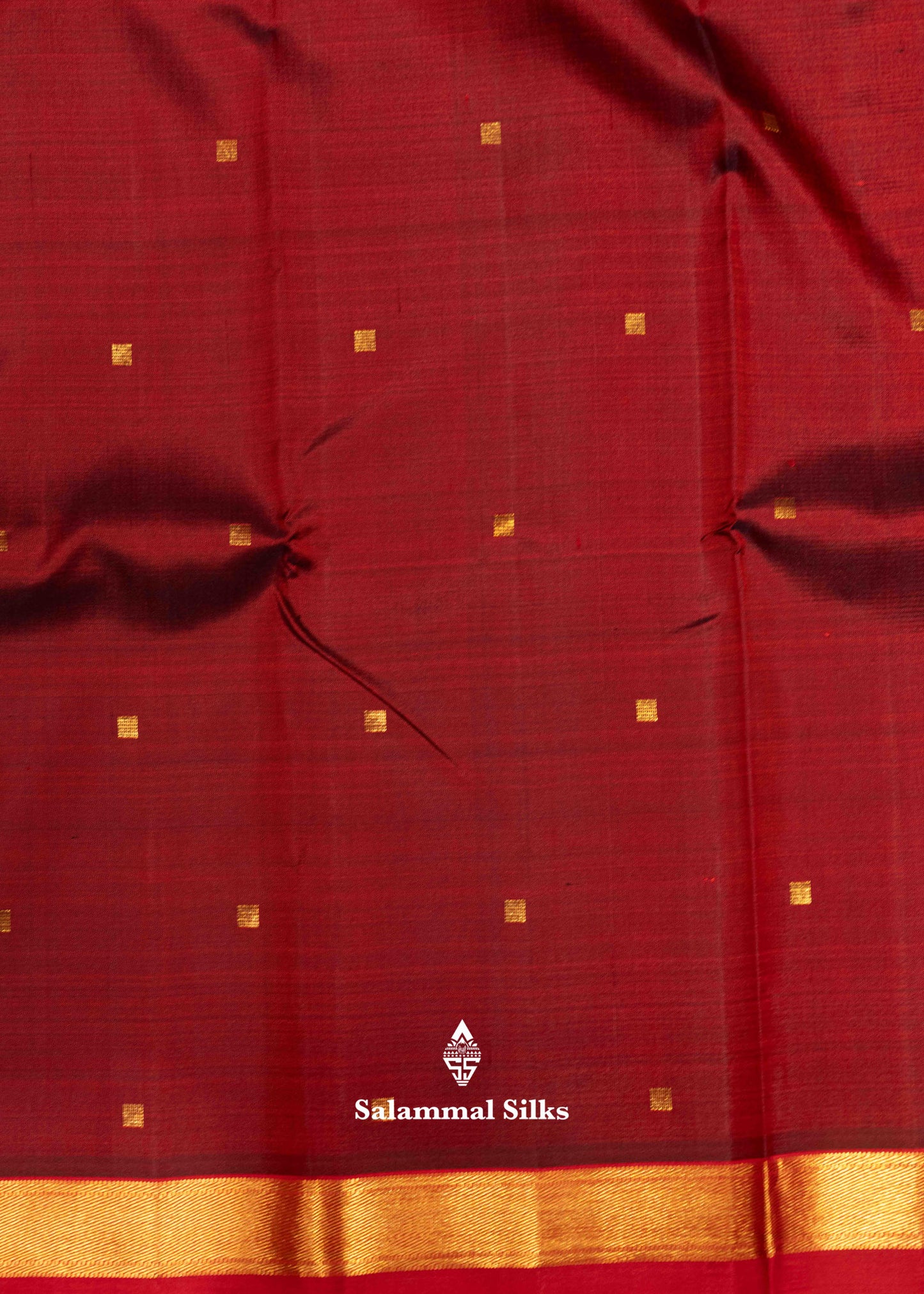 Dark Maroon Colour Kanjivaram Pure Silk Saree With Small Border