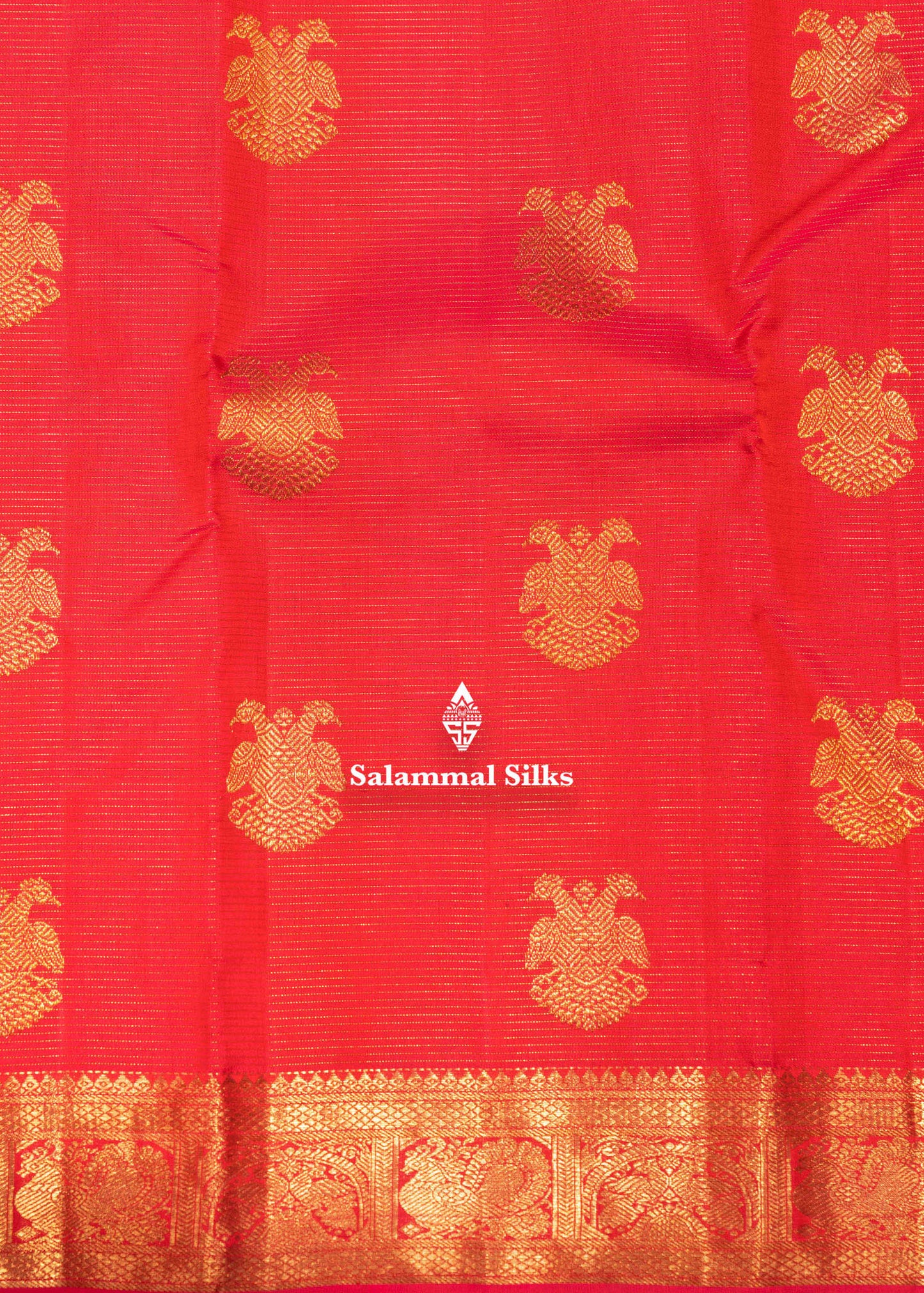 Rani Pink Vairaoosi Design Kanjivaram 2G Zari Pure Silk Saree With Traditional Border