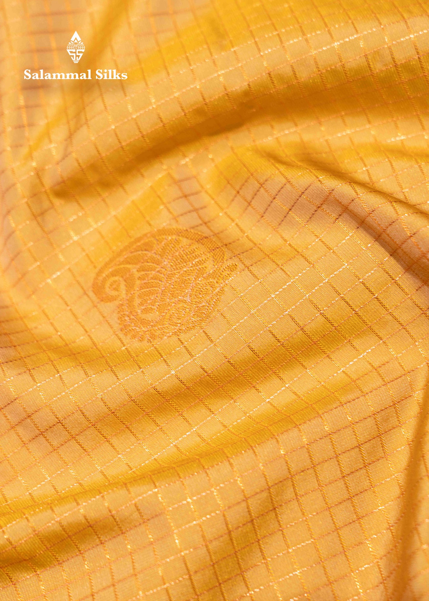 Sandal Colour Small Checks Semi Silk Saree With Pink Border