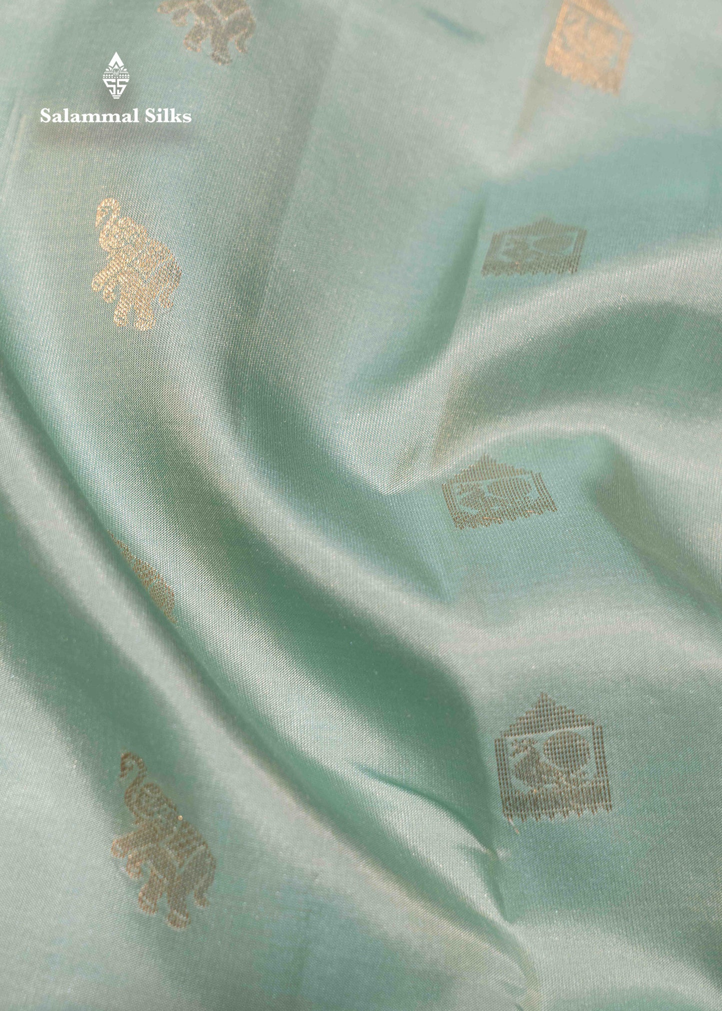 Light Green Colour Pure Kanjivaram Silk Saree With Sandal Border