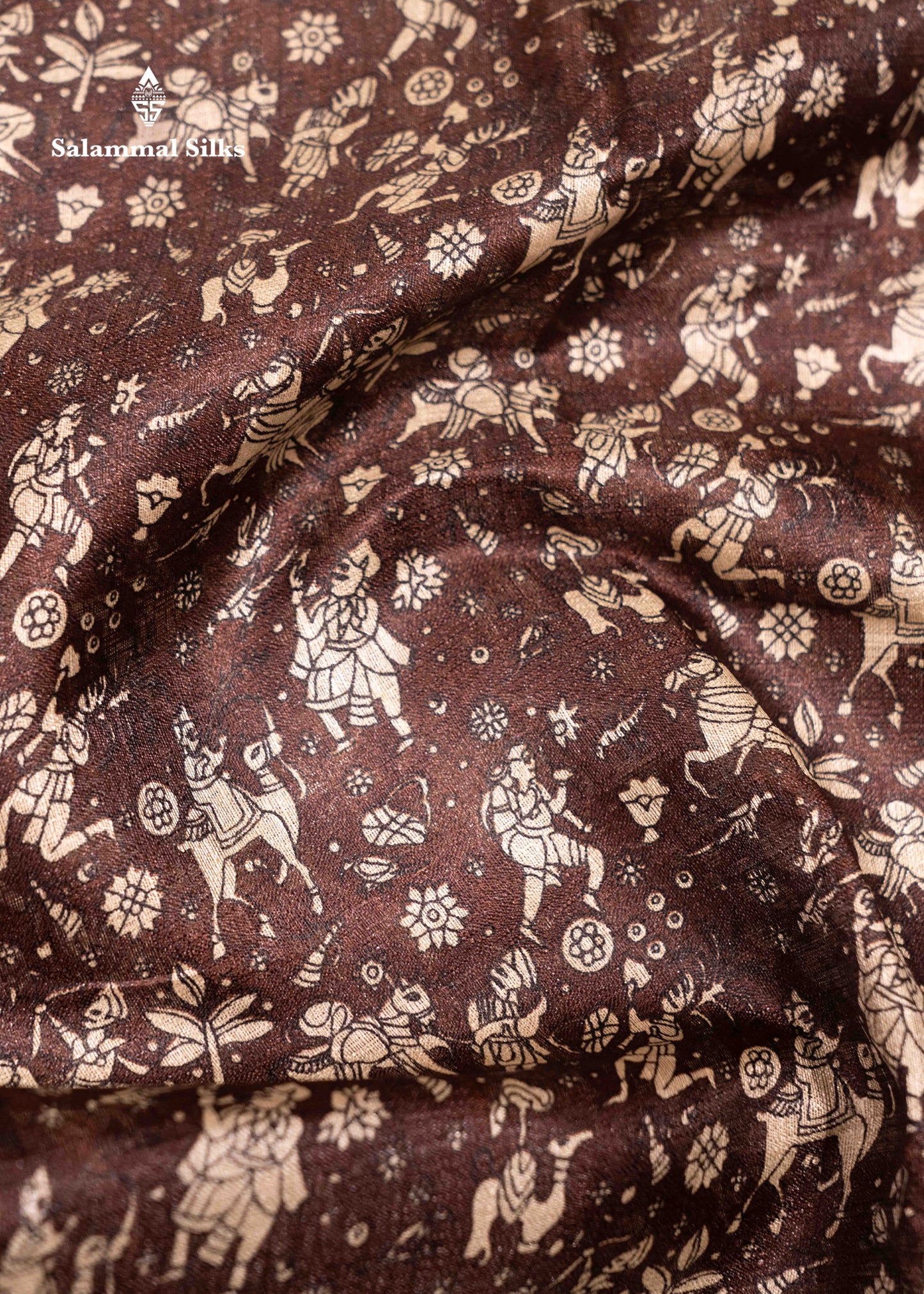 Brown Colour Fancy Semi Tussar Saree With Blouse