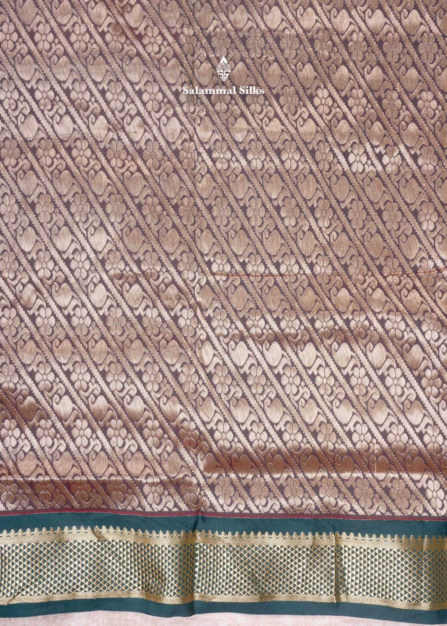 9 Yards Semi Silk Saree Pink Colour with Royal Blue Border