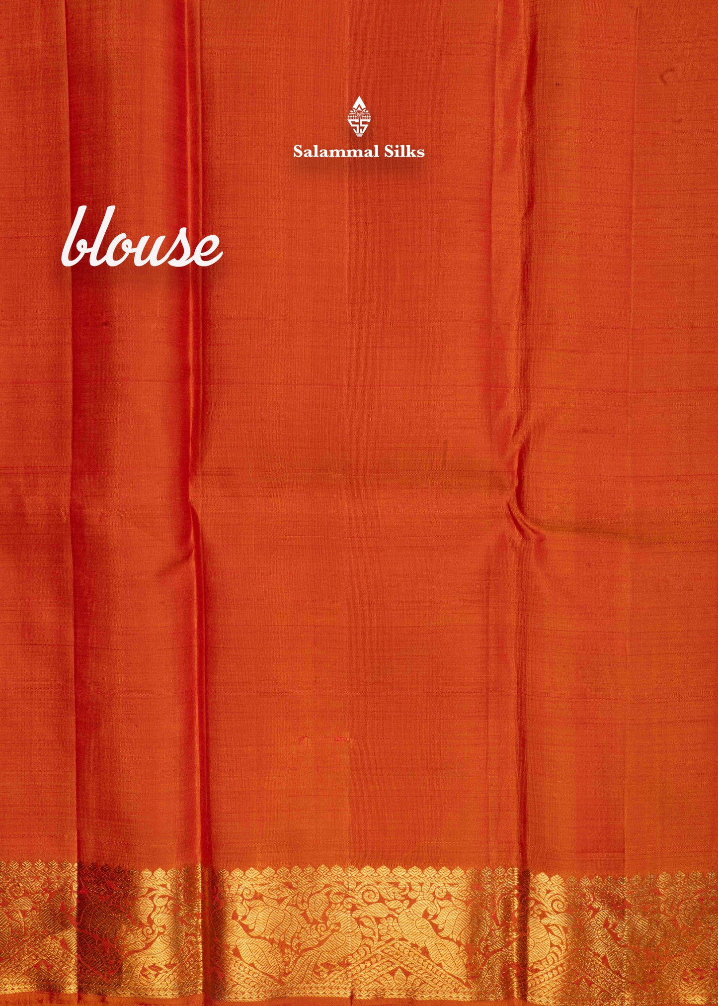 Kanjivaram Dark Maroon Pure Silk Saree With Orange Shade Blouse