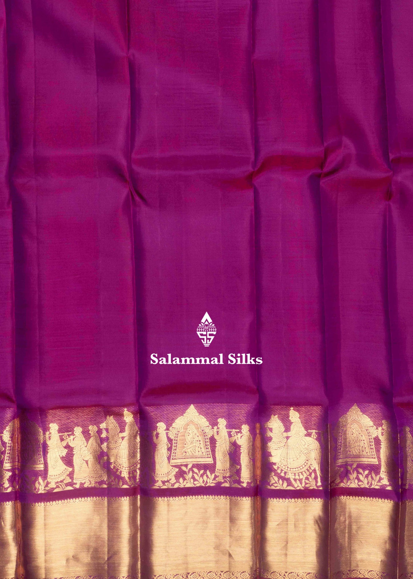 Magenta Colour Kanjivaram Pure Silk Saree with Pallakku Fancy Border