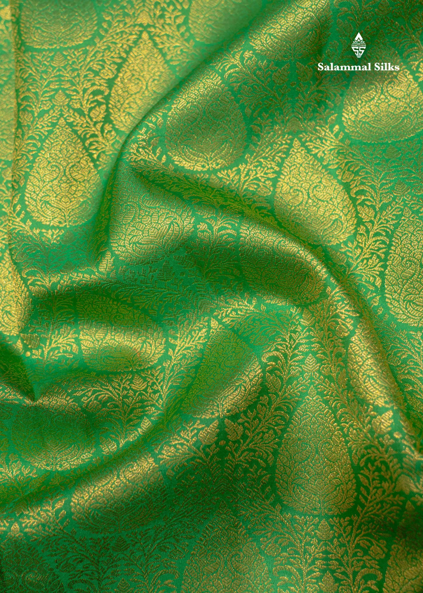 Green Colour Kanjivaram Pure Silk Saree with Pink Border