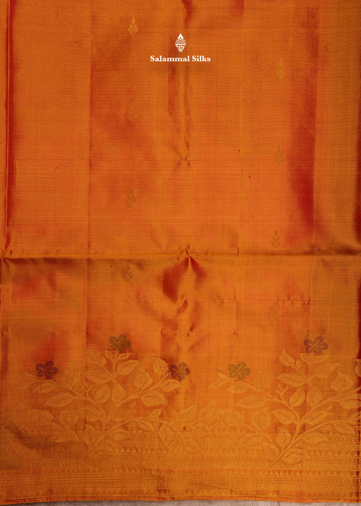 Pure Kanjivaram Orange Colour Soft Silk Saree With Fancy Border