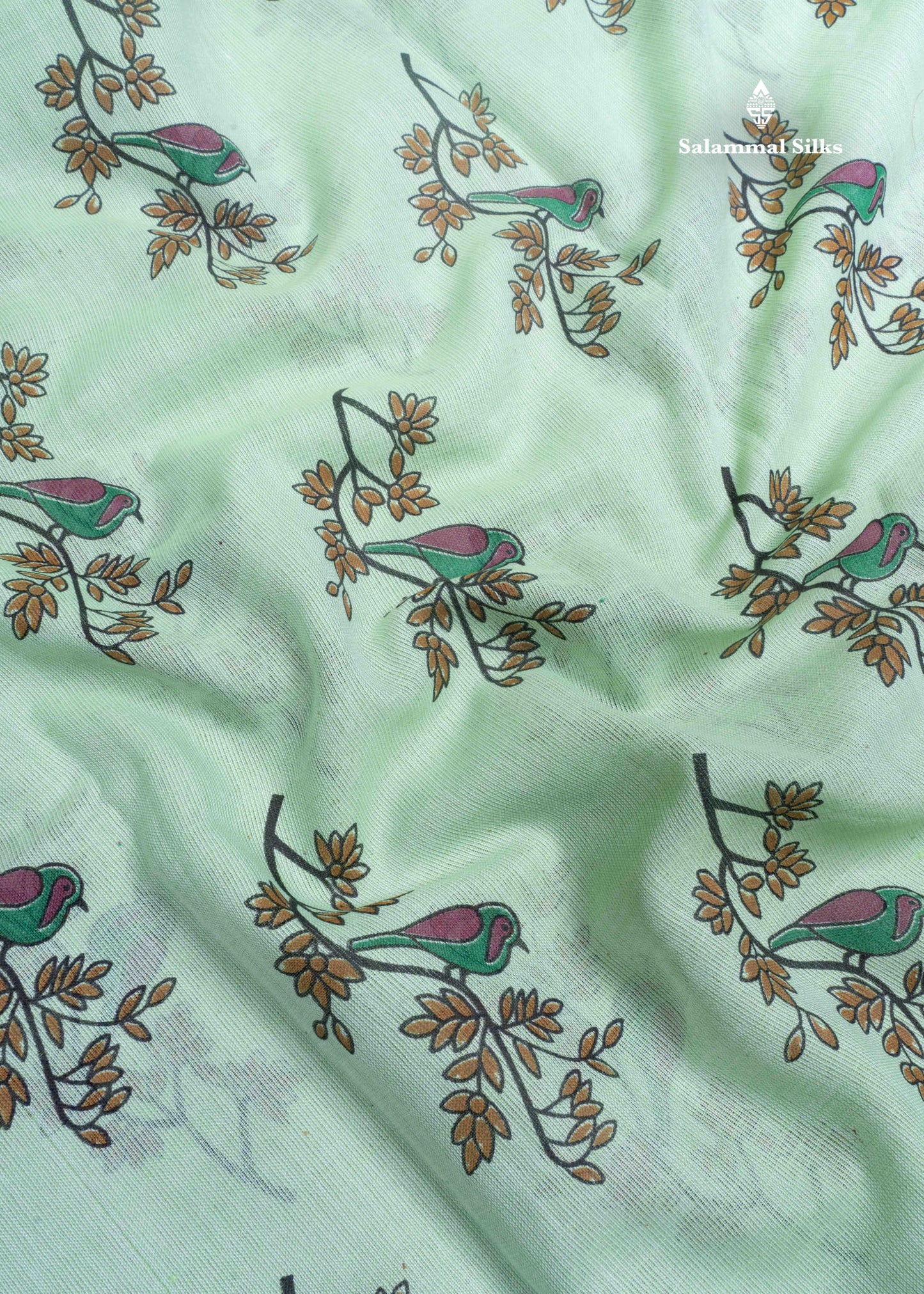 Gray Color Printed Fancy Cotton Saree with Silver Lines Blouse