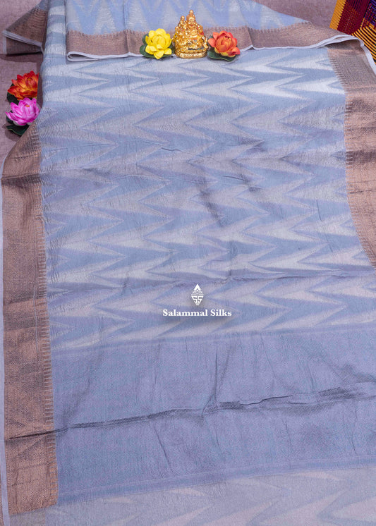 Rama Blue Color Premium Crush Fancy Saree with Grand Blouse