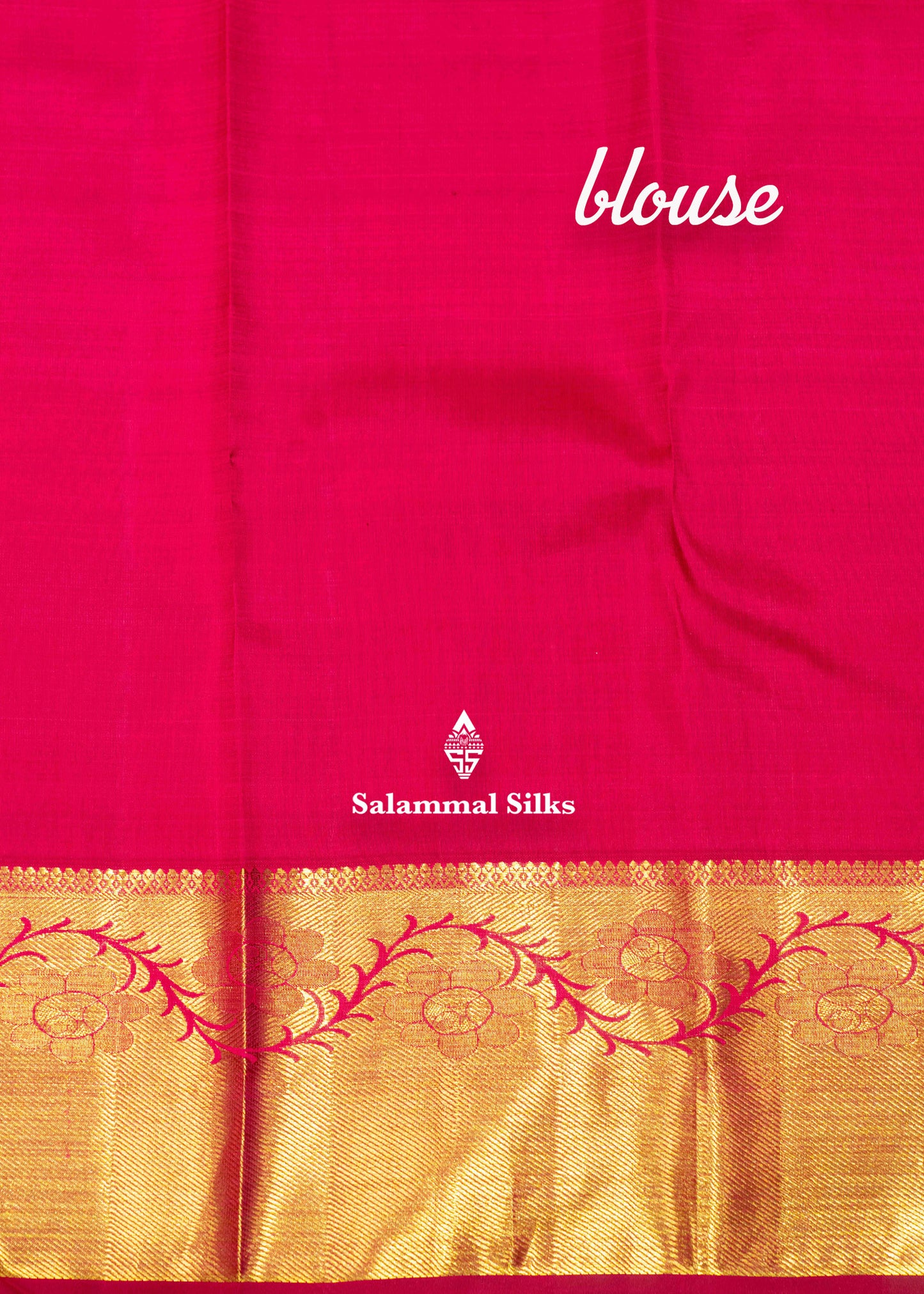 Magenta Pink Colour Pure Kanjivaram Meena Work Silk Saree With Gold Zari Border