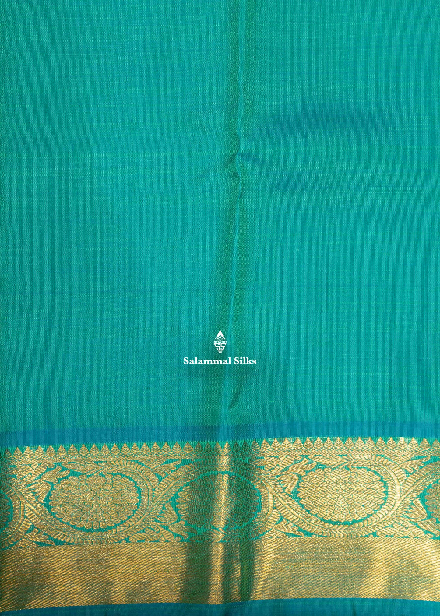 Sapphire Green Colour Kanjivaram Pure Silk Saree with Menna Work