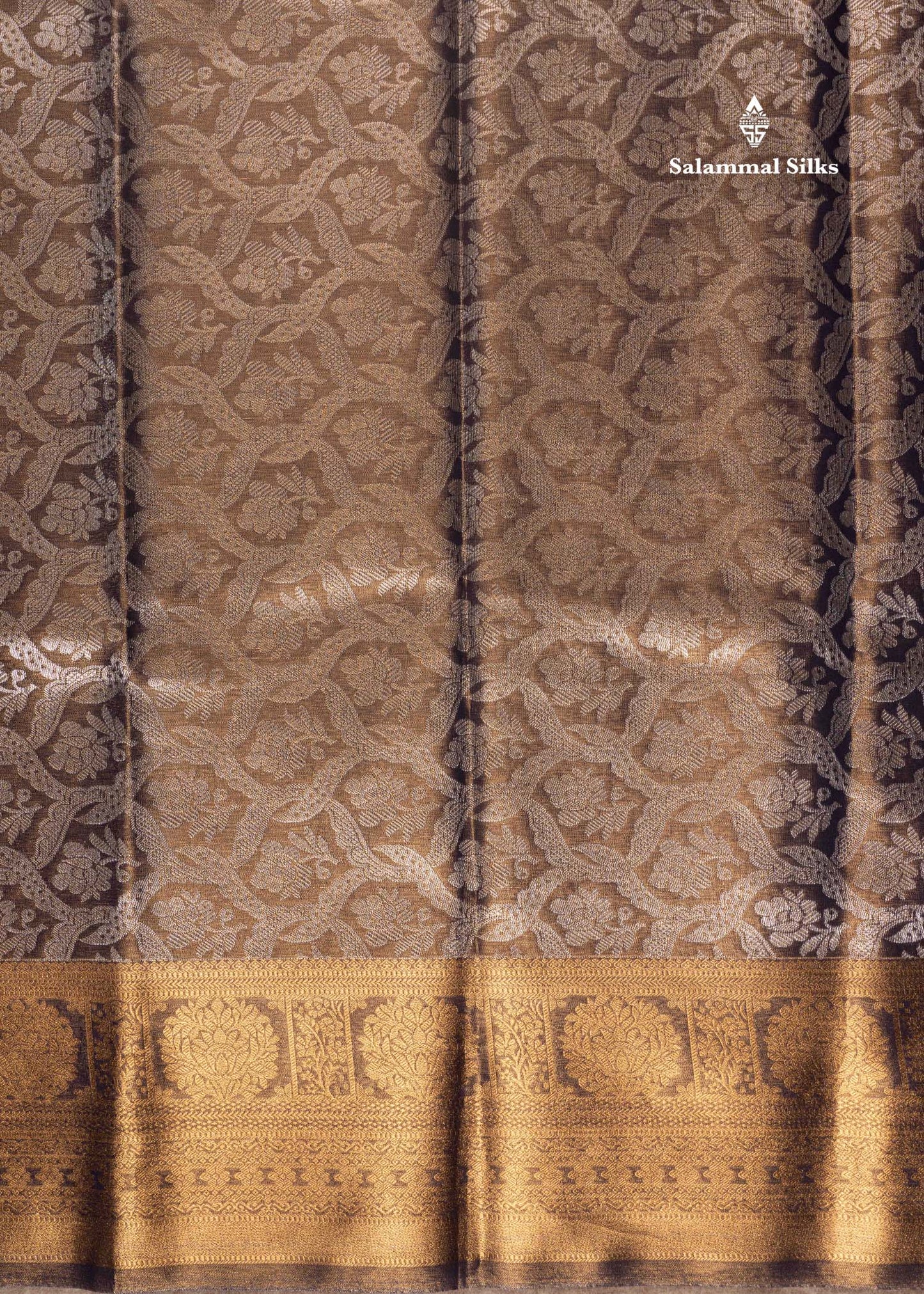 Olive Violet Fancy Semi Silk Saree