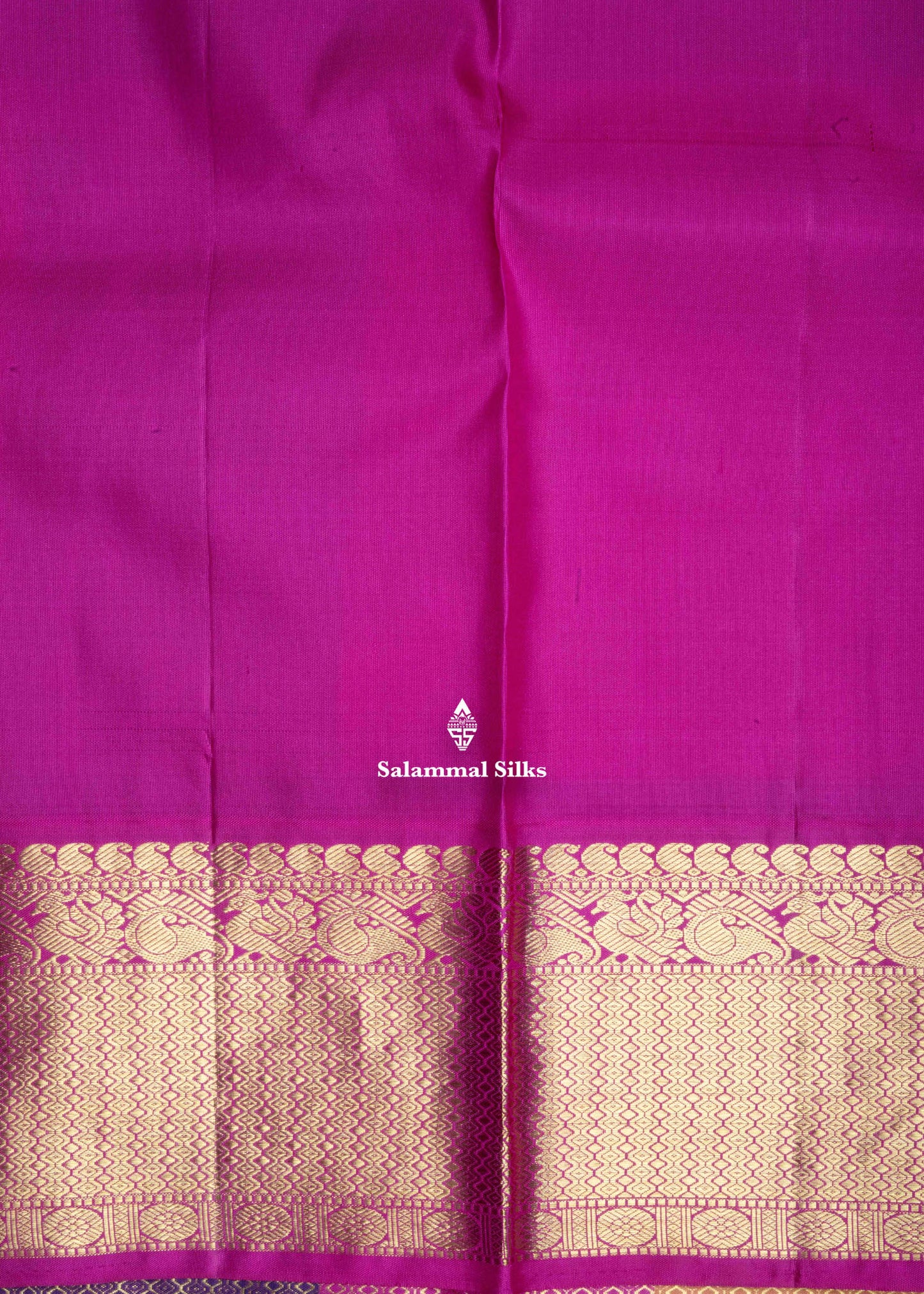 Kanjivaram Paalum Pazham Checks Pure Silk Saree With Gold Zari Border
