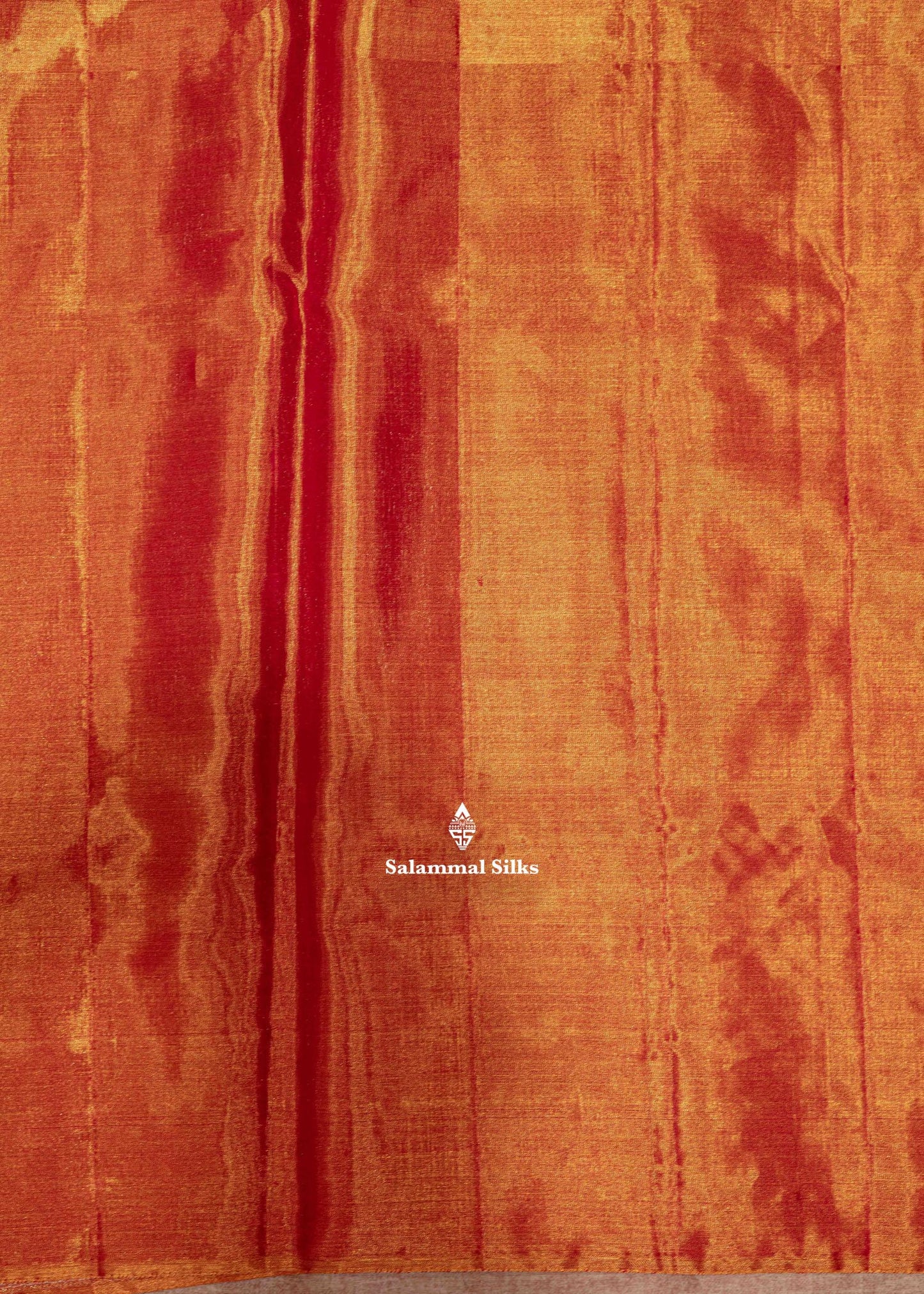 Orange Colour Kanjivaram Pure Tissue Silk Saree with Traditional Border