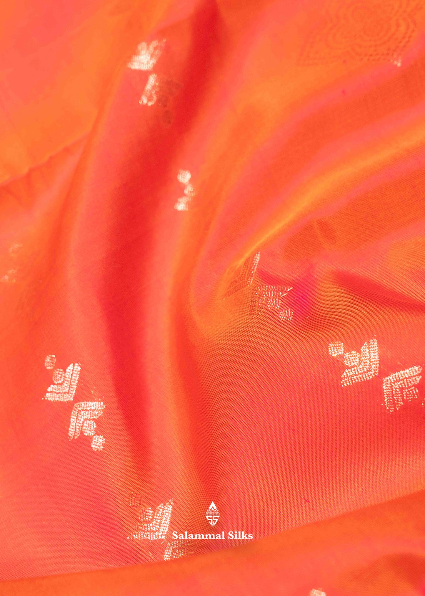 Pinkish Orange Colour Pure Kanjivaram Soft Silk Saree With Pink Border