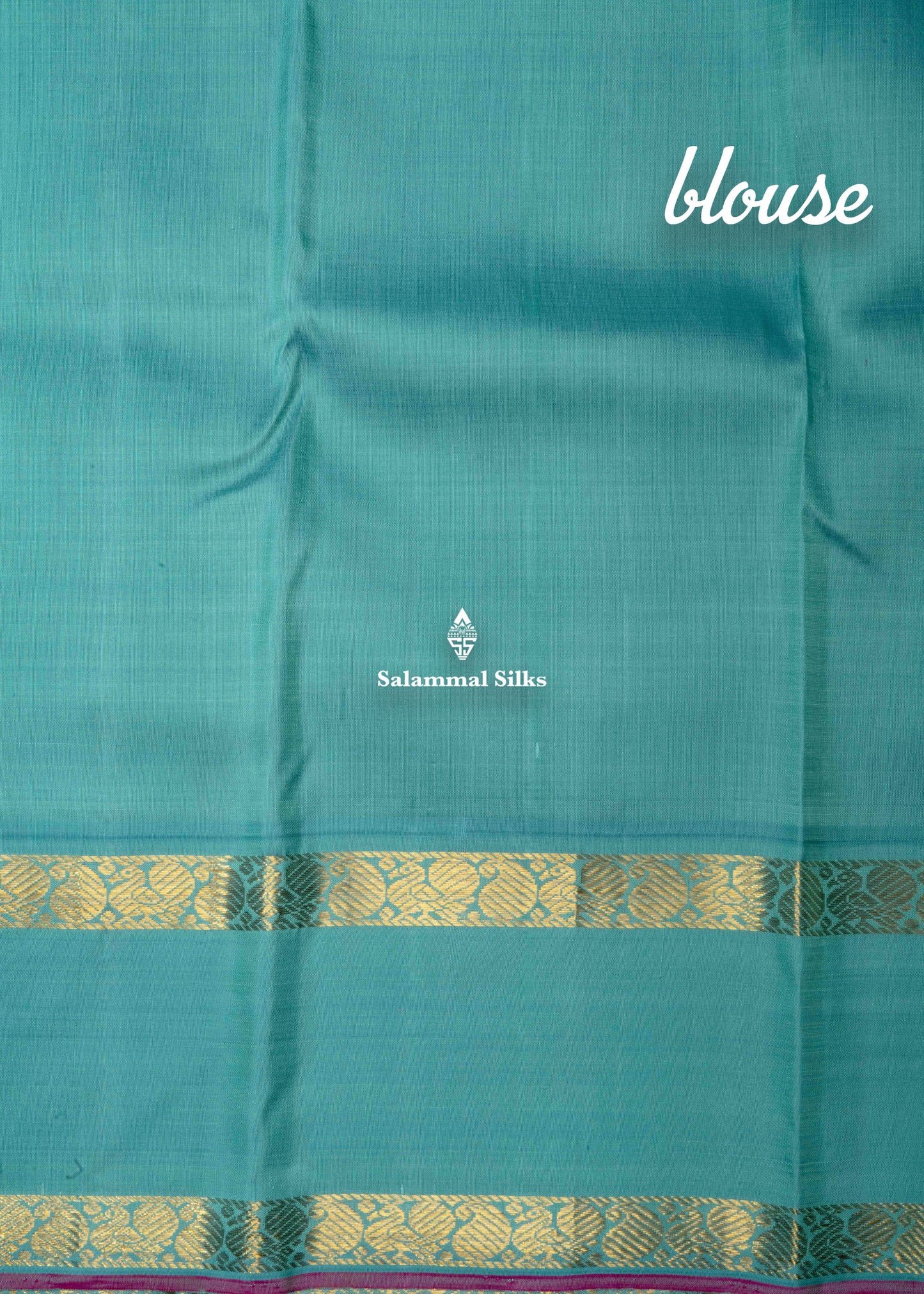 Kanjivaram Black Pure Silk Saree With Sapphire Green Double Border