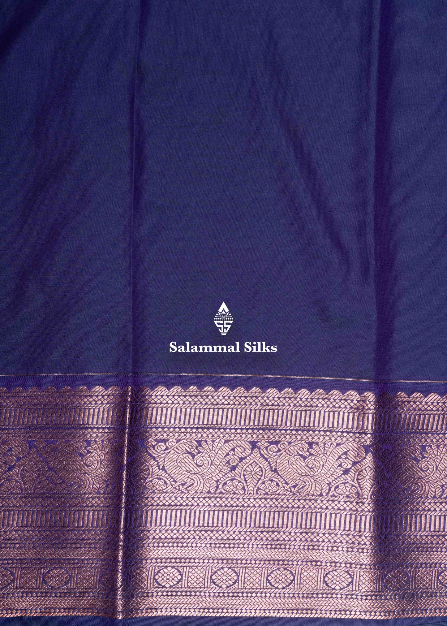 Orange Colour Semi Silk Saree With Violet Copper Zari Border