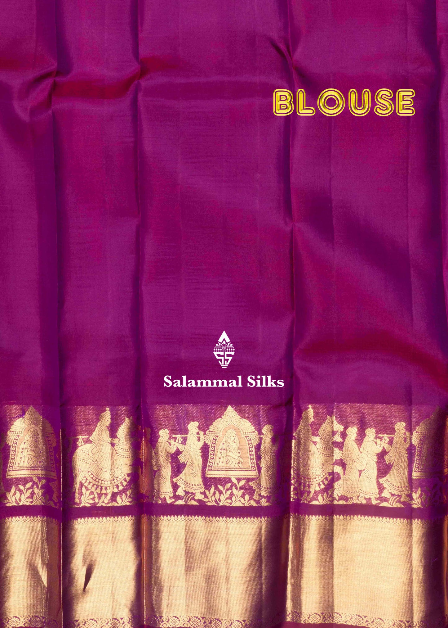 Magenta Colour Kanjivaram Pure Silk Saree with Pallakku Fancy Border