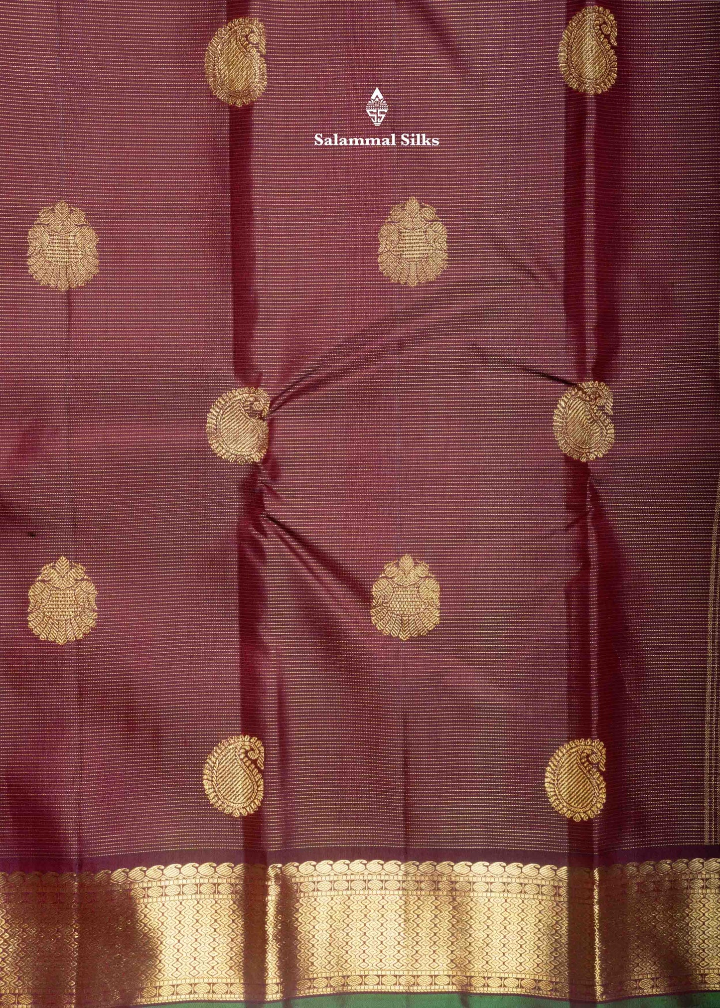 Kanjivaram Dark Brown Vairaoosi Beautiful Pure Silk Saree With Blouse