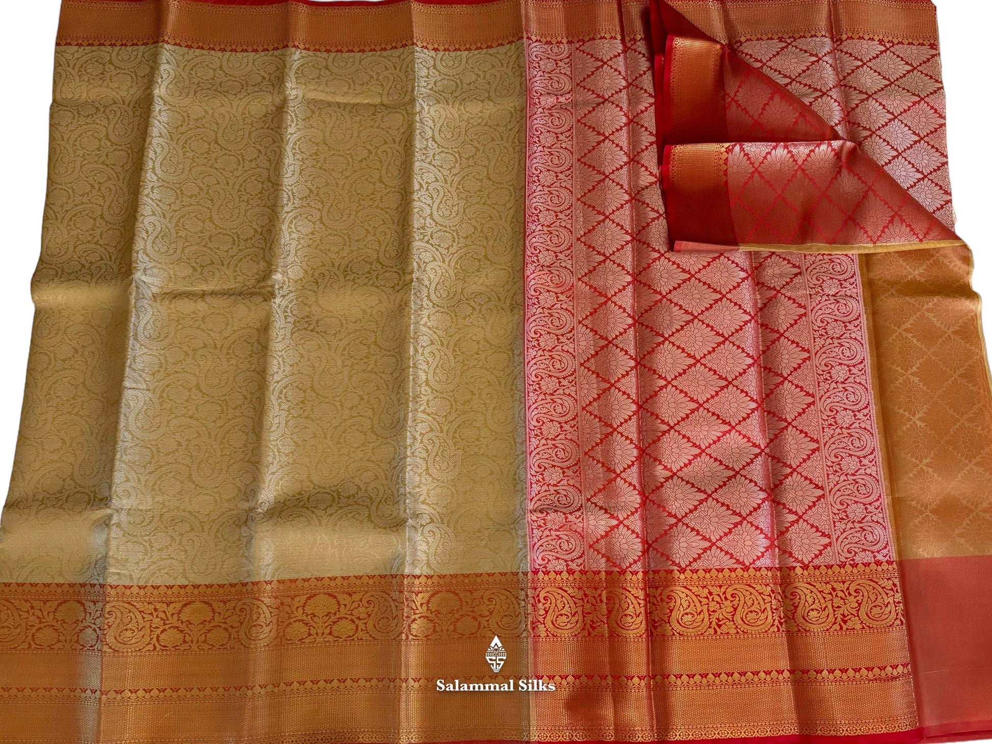 Bridal Off White Saree with Pink Border