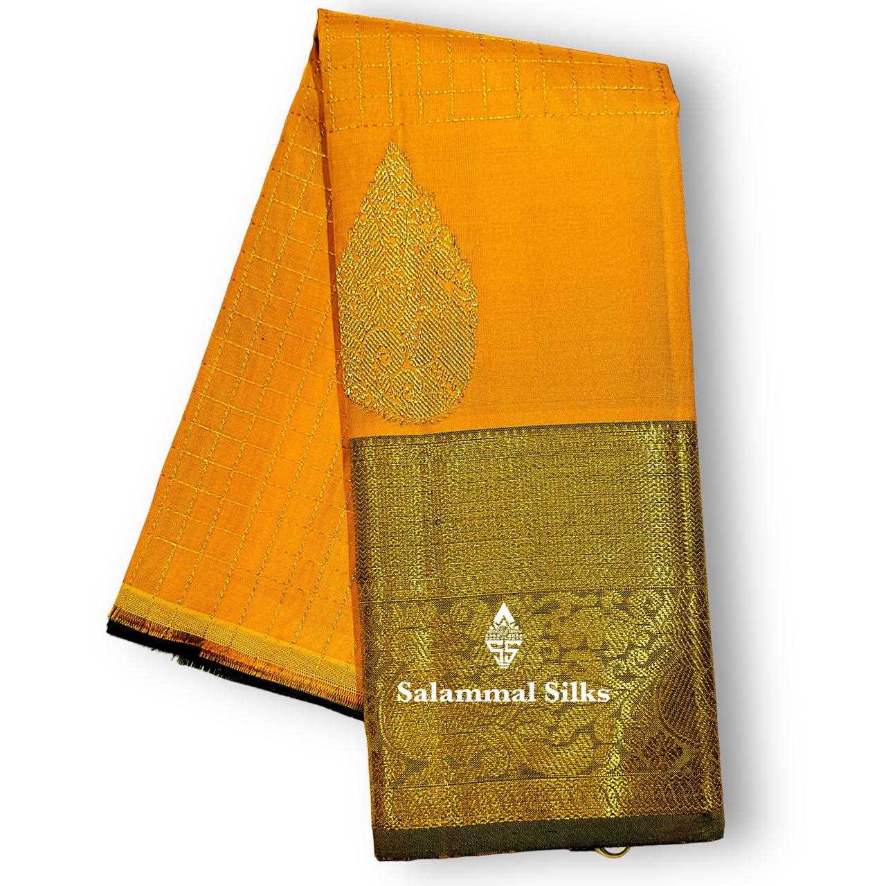 Pure Silk Pattu Pavadai (Lemon Yellow) With Bottle Green Blouse 19"