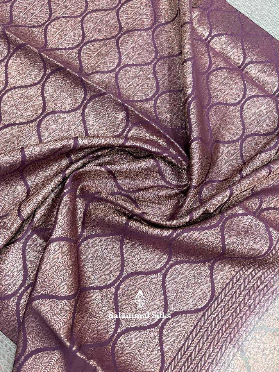 Maroon Pure Soft Silk Saree With Light Grey Border