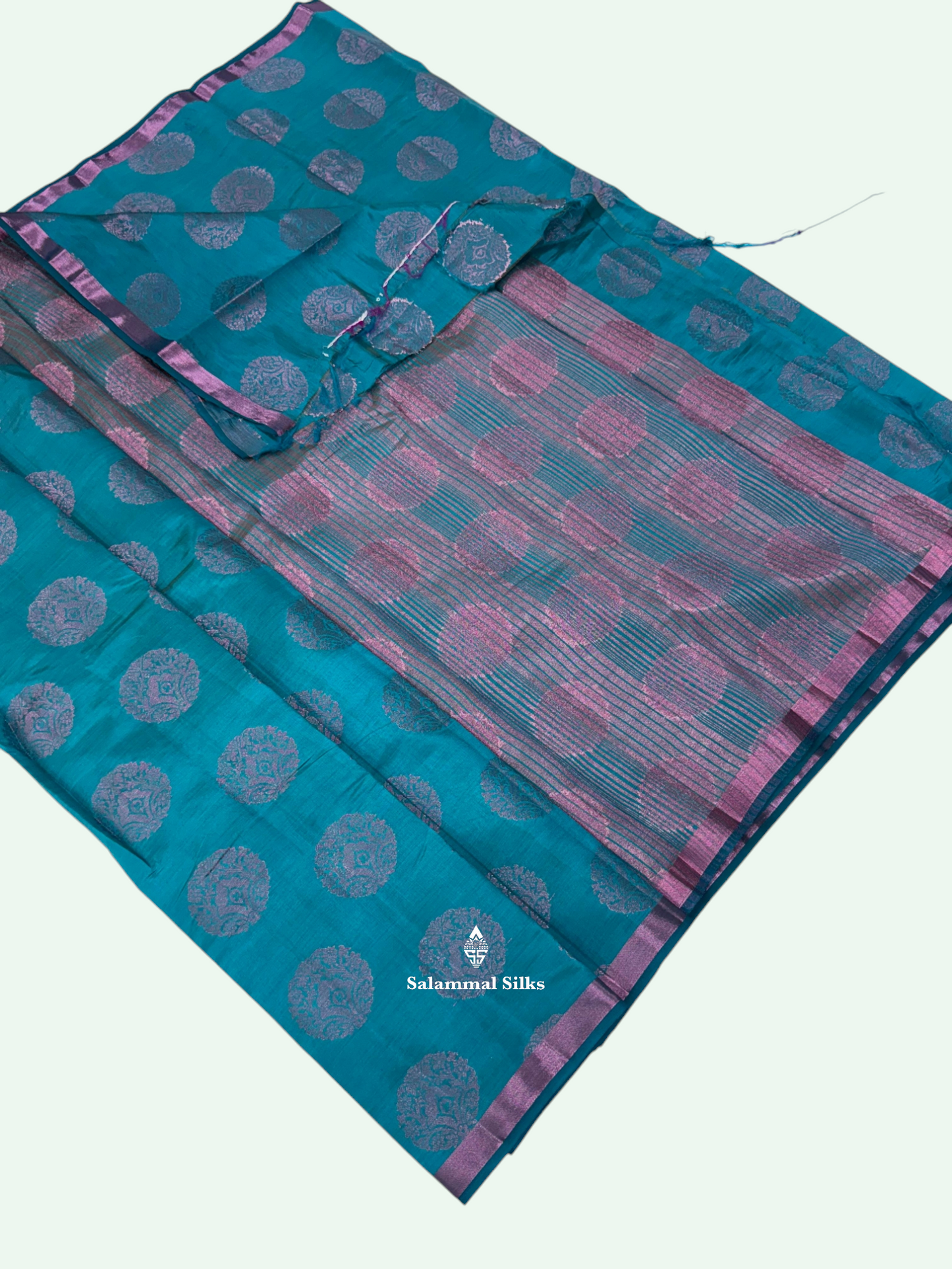 Ramar Blue Beautiful Light Weight Fancy Saree With Blouse
