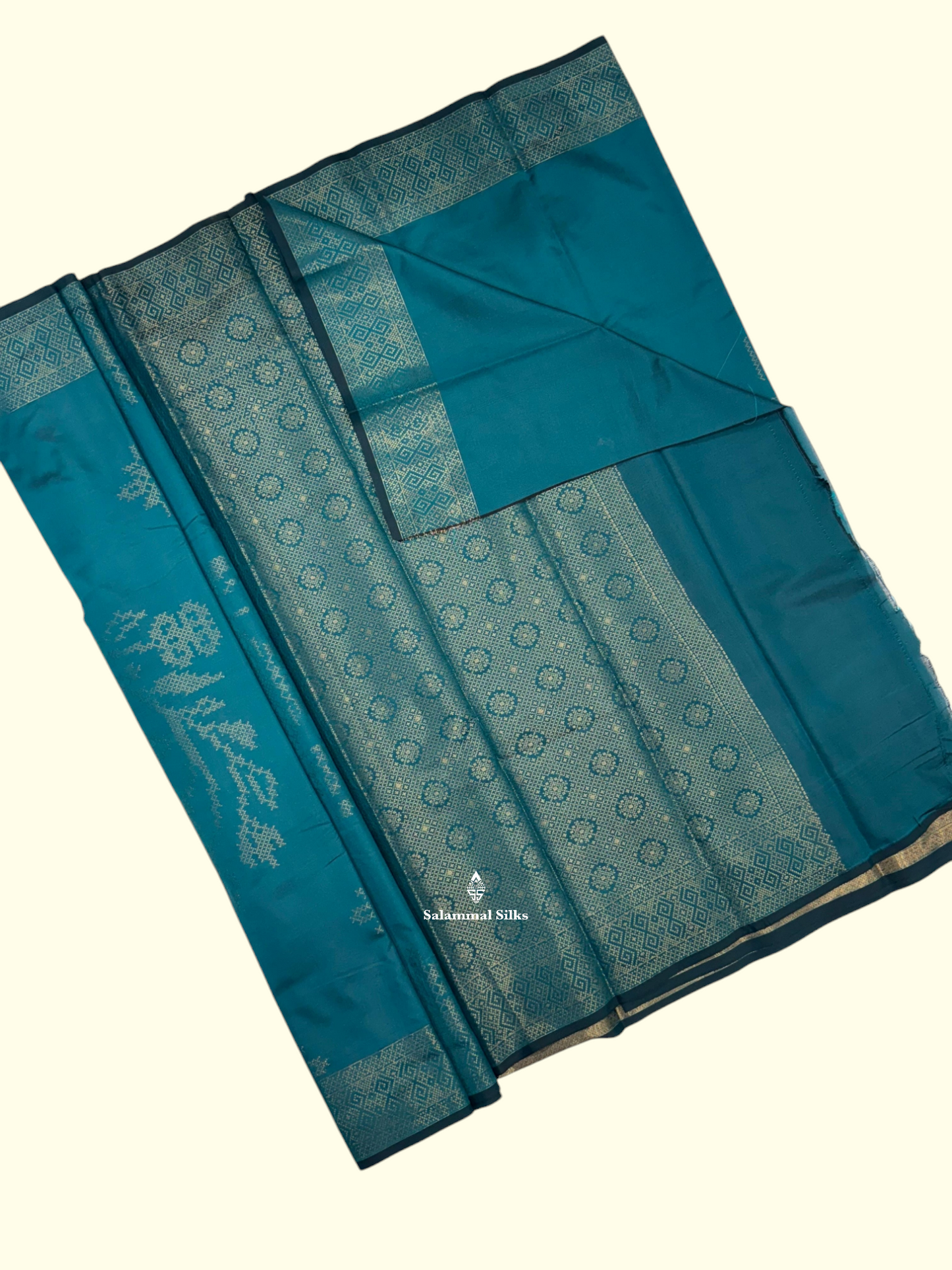 Royal Blue Beautiful Fancy Saree With Silver Zari Daimond Design Border