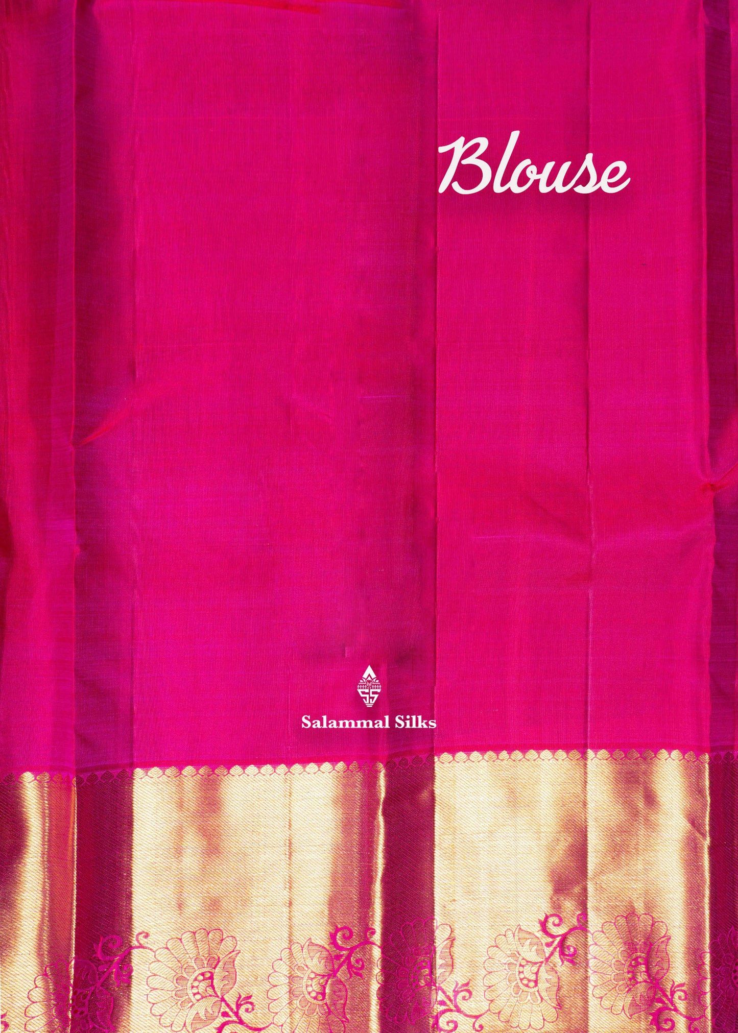 Kanjivaram Violet Pure Silk Saree With Pinkish Red Blouse