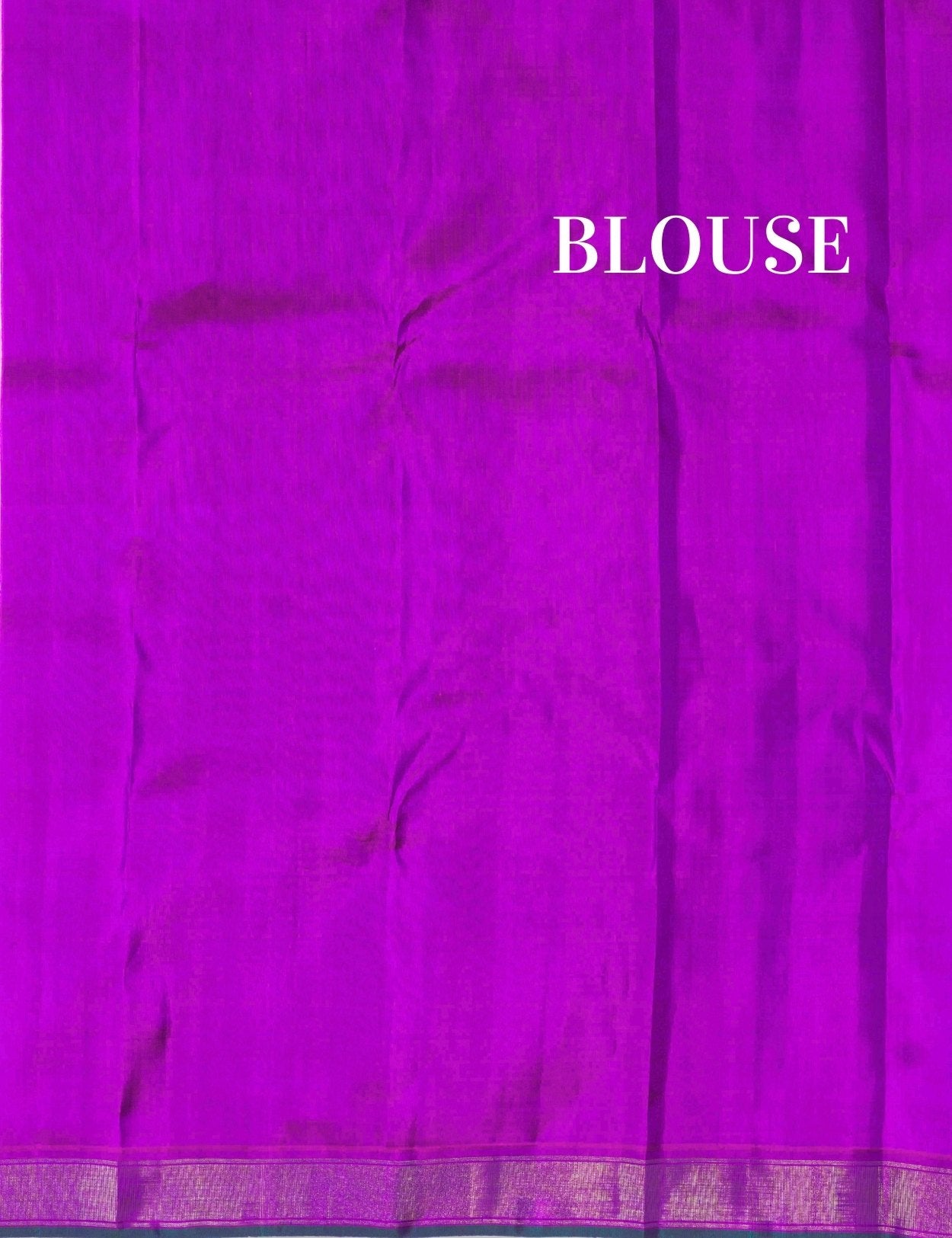 Kanjivaram Violet Pure Silk Saree 2G Zari With Majentha Plain Blouse