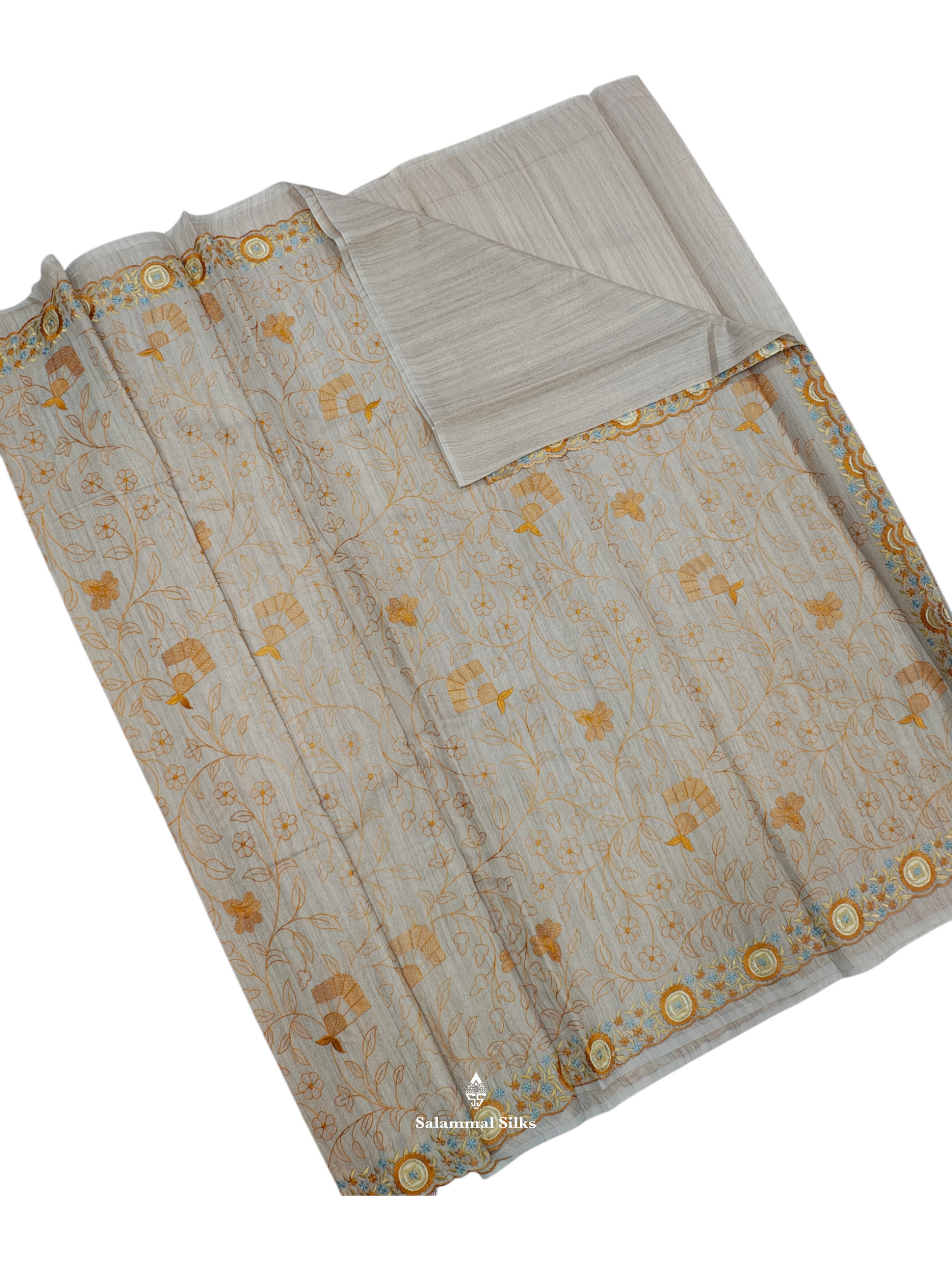 Grey Fancy Saree With Designer Border