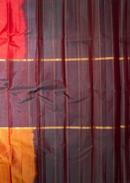 Kanjivaram Pure Silk Three Colour Saree With Blouse