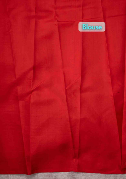 Kanjivaram Pure Silk Saree Red Colour WithOut Fancy Border