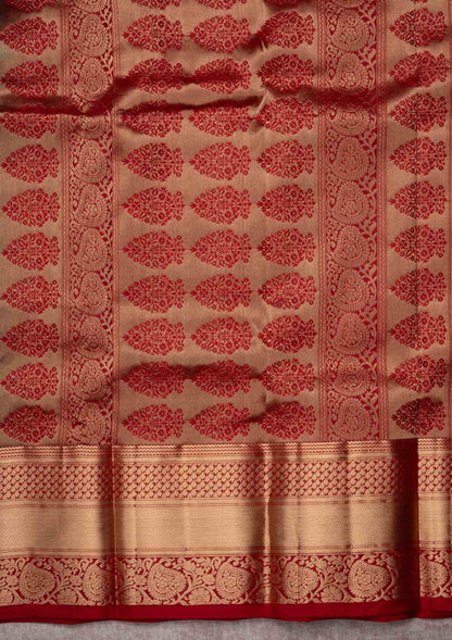 Kanjivaram Pure Silk Saree Sea Green With Maroon Blouse