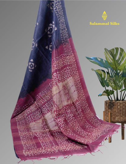 Pure Cotton Printed Saree Grey Colour With Brown Blouse