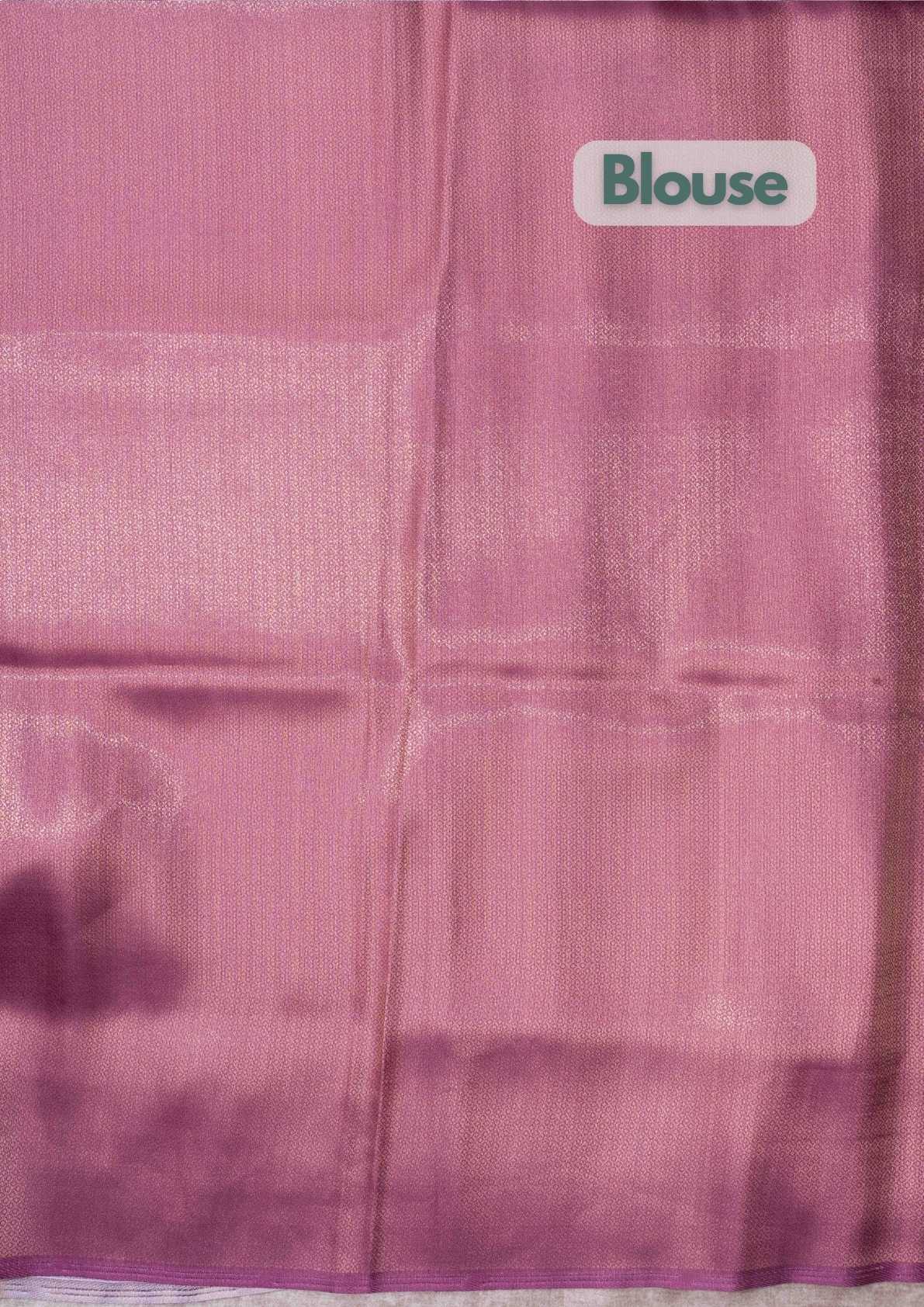 Fancy Soft Tissue Saree Pink With Grand Blouse