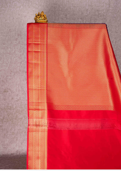 Mustard Yellow Checks Semi Silk Saree With Magenta Blouse