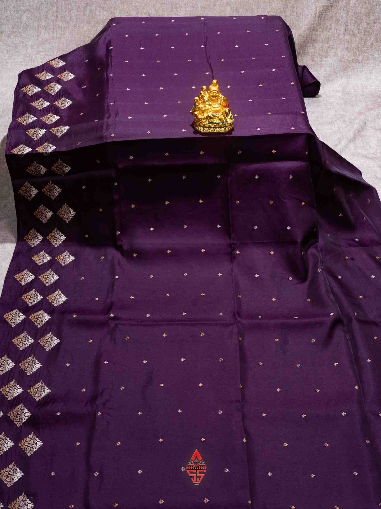Dark Purple Tussar Fancy Saree