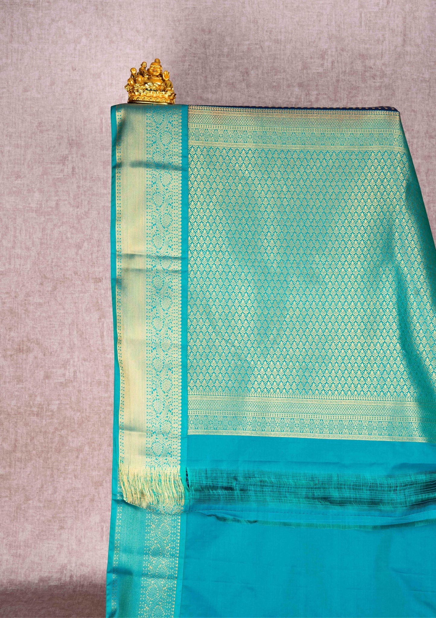 Mustard Yellow Checks Semi Silk Saree With Magenta Blouse