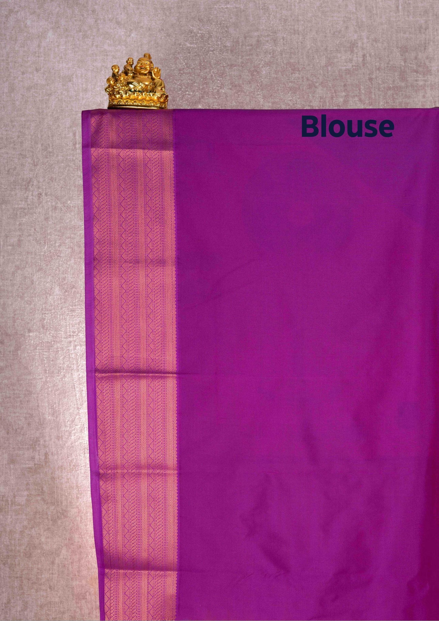 Mustard Yellow Checks Semi Silk Saree With Magenta Blouse