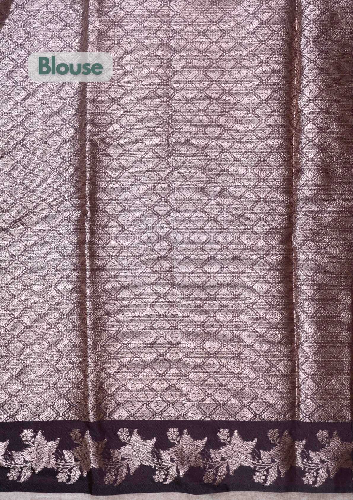 Fancy Cotton Mix Saree Brown With Grand Blouse