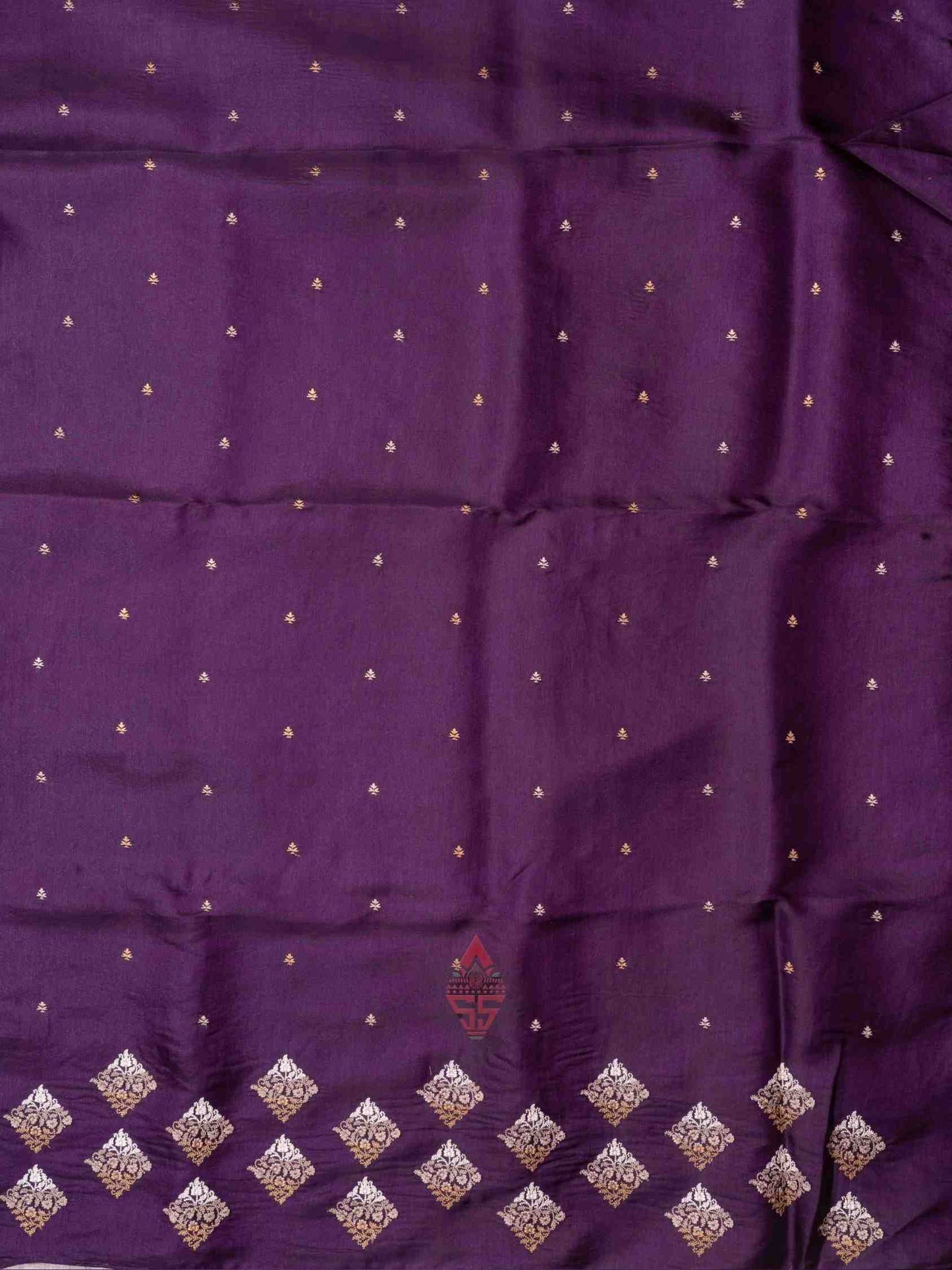 Dark Purple Tussar Fancy Saree