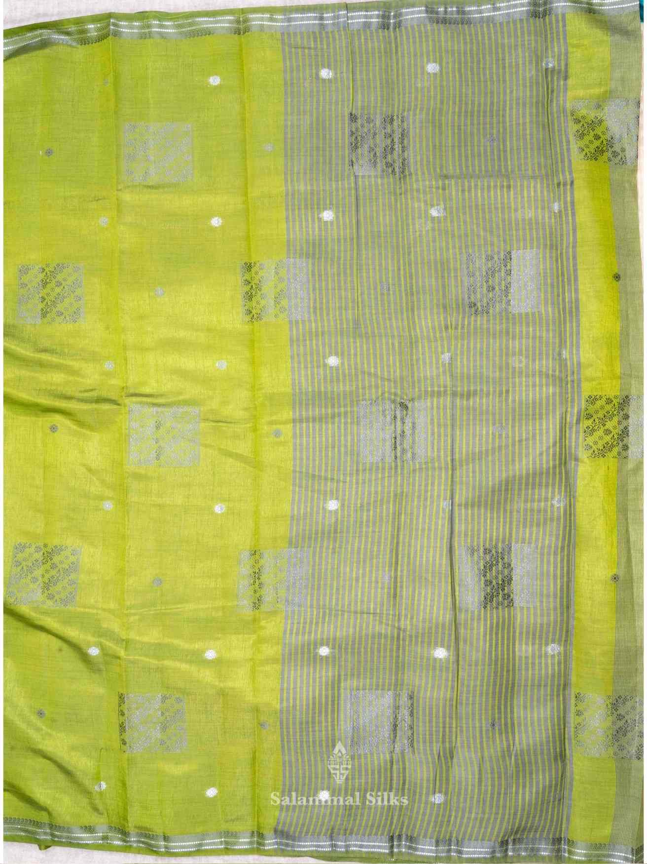 Olive Green Color Fancy Saree Small Border with Blouse