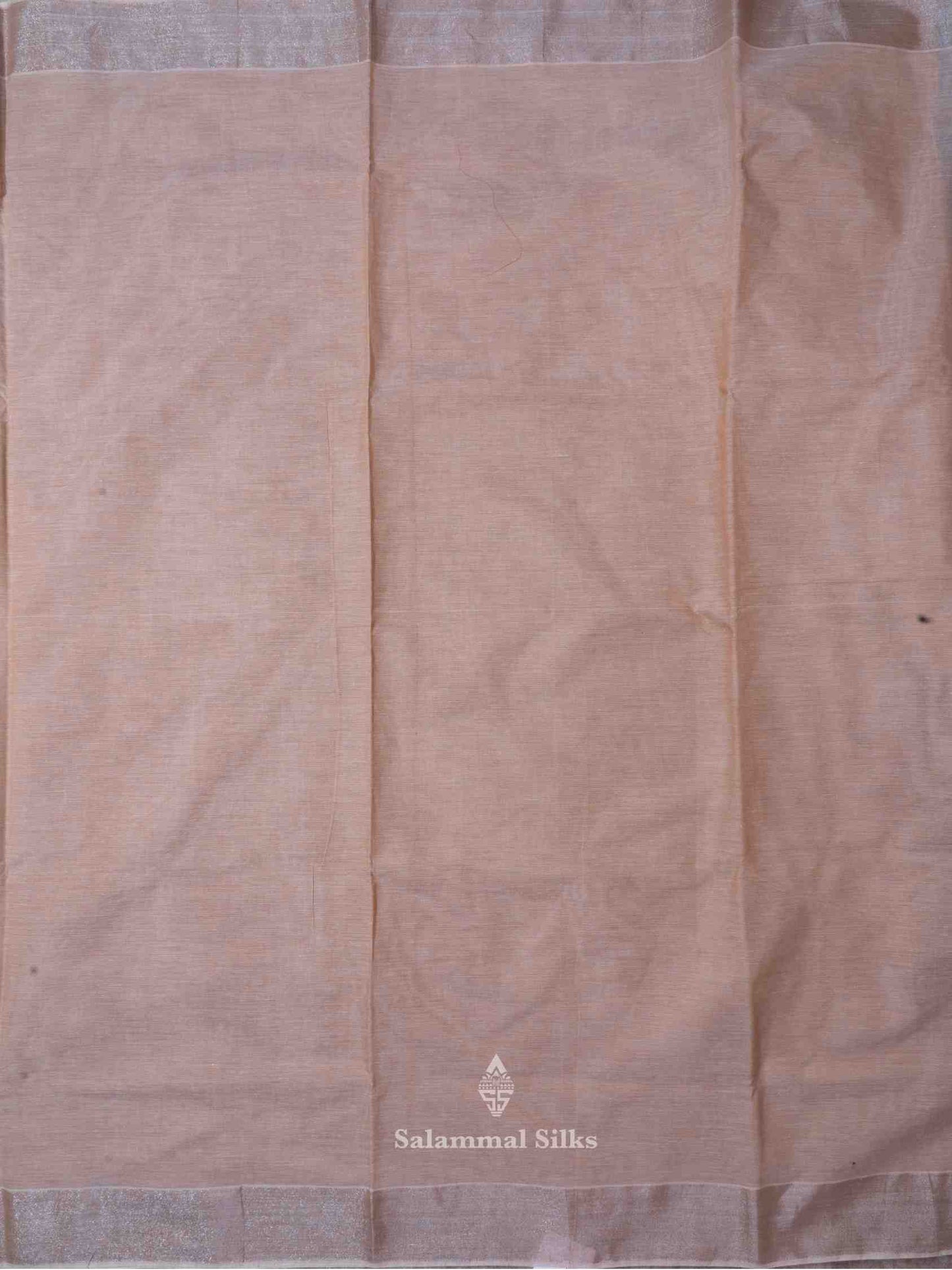 Beige Color Cotton Saree with Ash color Blouse